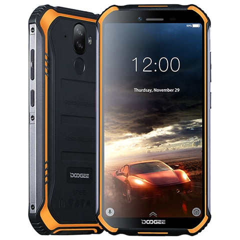 DOOGEE S40 IP68 IP69K Mobile Phone 5.5inch Display 4650mAh MT6739 Quad Core 3GB RAM 32GB ROM Android 9.1 8.0MP Camera 4G Network