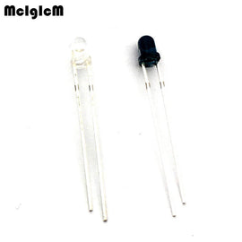 MCIGICM LED 3mm 940nm IR Infrared Emitting & Receiving Diode Round Tube Light 5mm 940nm