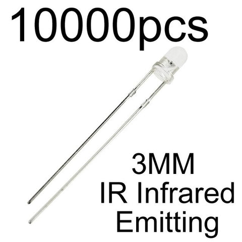 MCIGICM LED 3mm 940nm IR Infrared Emitting & Receiving Diode Round Tube Light 5mm 940nm