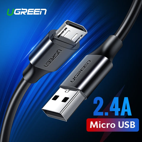 Ugreen Micro USB Cable 2.4A Fast Charging USB Data Cable Mobile Phone Charging Cable for Samsung Huawei HTC Android Tablet Cable