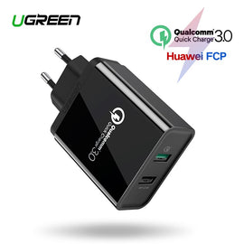 Ugreen Quick Charge 3.0 30W QC USB Wall Charger for Samsung Xiaomi iPhone X QC3.0 Charging EU Adapter Fast Mobile Phone Charger