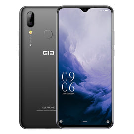 Elephone A6 Max 6.53'' Drop Notch Screen 20MP Camera Fingerprint MT6762V Smartphone Support NFC Wireless Charging Global Phone