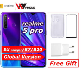 realme 5 Pro global version VOOC 20W Fast Charger 6.3 inch Moblie Phone Snapdragon 712 AIE Octa Core 48MP Quad Camera Cellphone