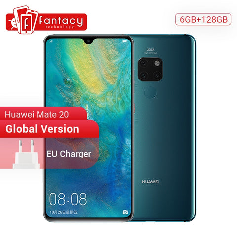 Global Version Huawei Mate 20 6G128G Smartphone 6.53 inch Mobile Phone Kirin 980 NFC Kirin 980 Octa Core EMUI 9.0 4000mAh