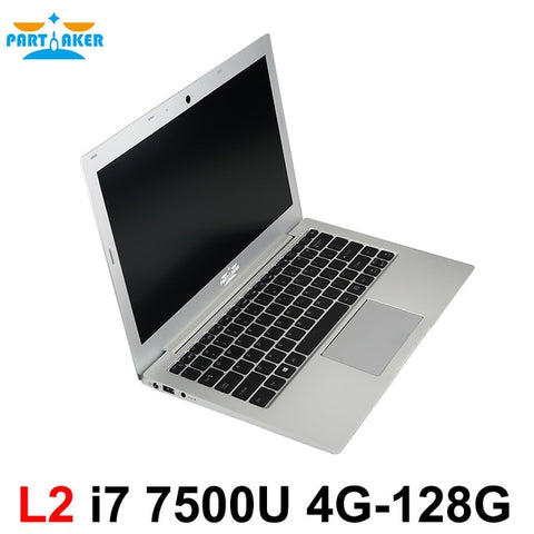 Partaker L2 Windows 10 Laptop Computer Notebook PC 13.3 Inch Core I7 7500U 8G Ram 256G SSD Backlit Keyboard 1920*1080 Ultrabook