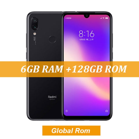 Global Rom Xiaomi Redmi Note 7 Pro 6GB 128GB 48MP IMX 586 Camera Snapdragon 675 Octa Core 6.3'' FHD Screen Mobile Phone QC 4.0